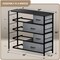 Sorbus Dresser with 8 Drawers - Storage Chest Organizer with Steel Frame, Wood Top, Handles, Fabric Bins